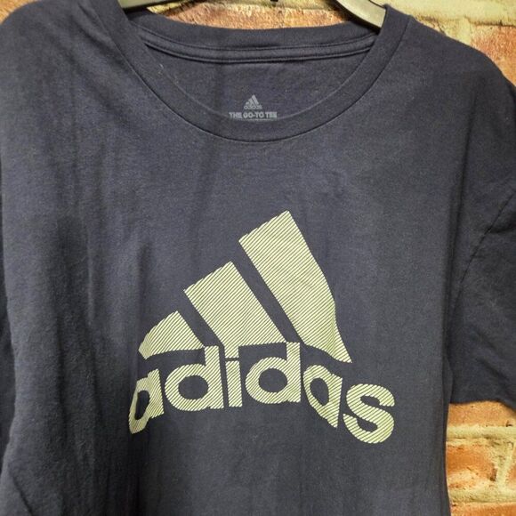 Adidas Navy Go-To Tee XL Crew Neck Relaxed Fit Casual Cotton T-Shirt Men’s - Picture 5 of 6